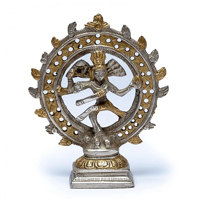 Αγαλματίδιο Σίβα - Shiva Nataraja 15cm (διπλός κύκλος - δίχρωμο) Βουδιστικά - Ινδουιστικά
